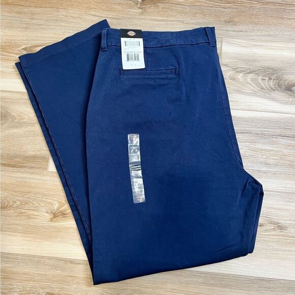 DICKIES Women’s Regular Straight Navy Blue Pants Size 20 - Picture 1 of 9